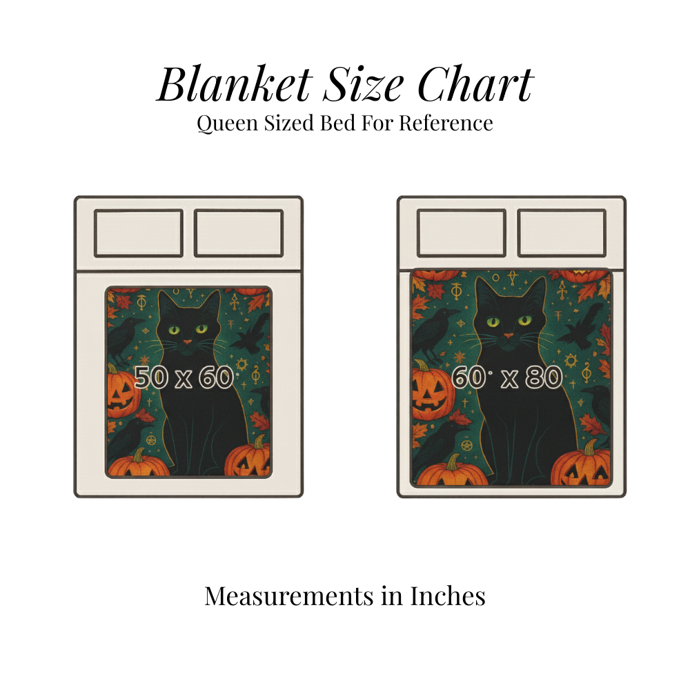 Cozy Black Cat Halloween Blanket