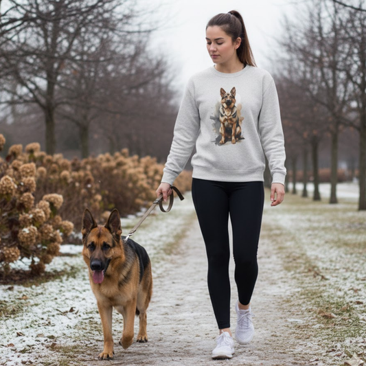 German Shepherd Watercolor Unisex Sweatshirt – Cozy Gift for Dog Lovers
