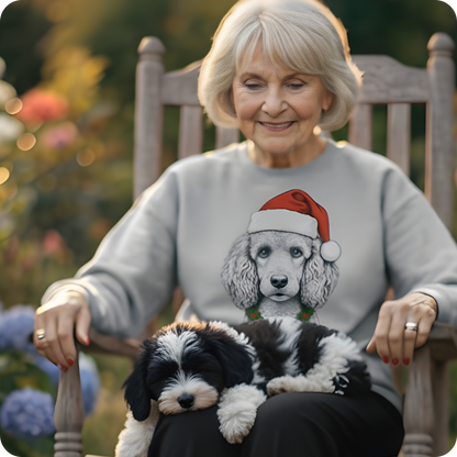 “Naughty Dog?” Holiday Sweatshirt For Adults – Innocent Poodle Edition 🎄