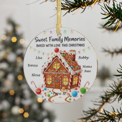 Sweet Family Memories Acrylic Christmas Ornament – Personalized Holiday Keepsake