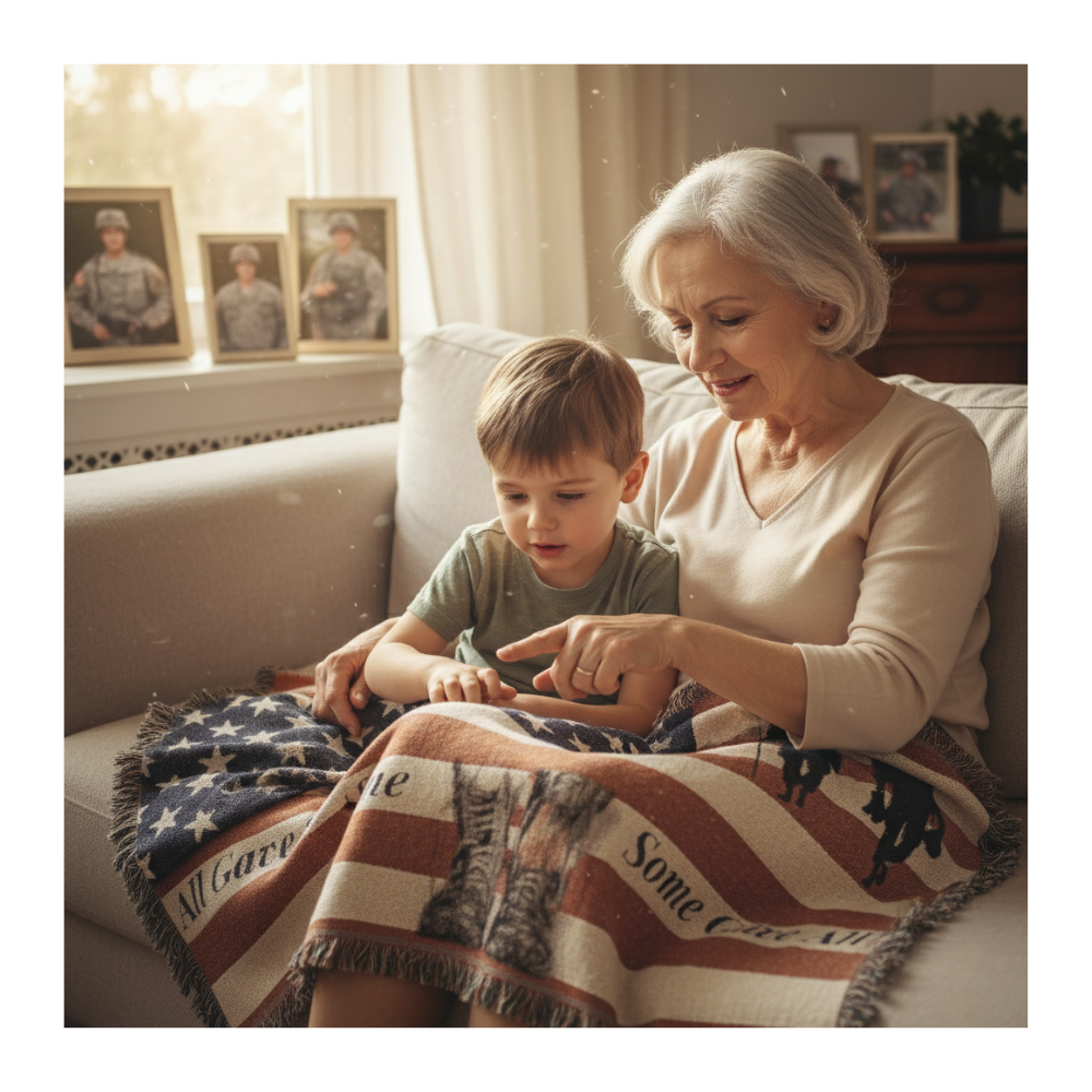 Patriotic Heroes Woven Blanket