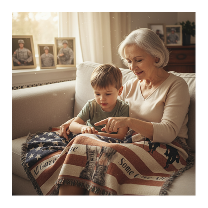 Patriotic Heroes Woven Blanket