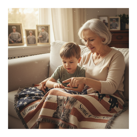Patriotic Heroes Woven Blanket
