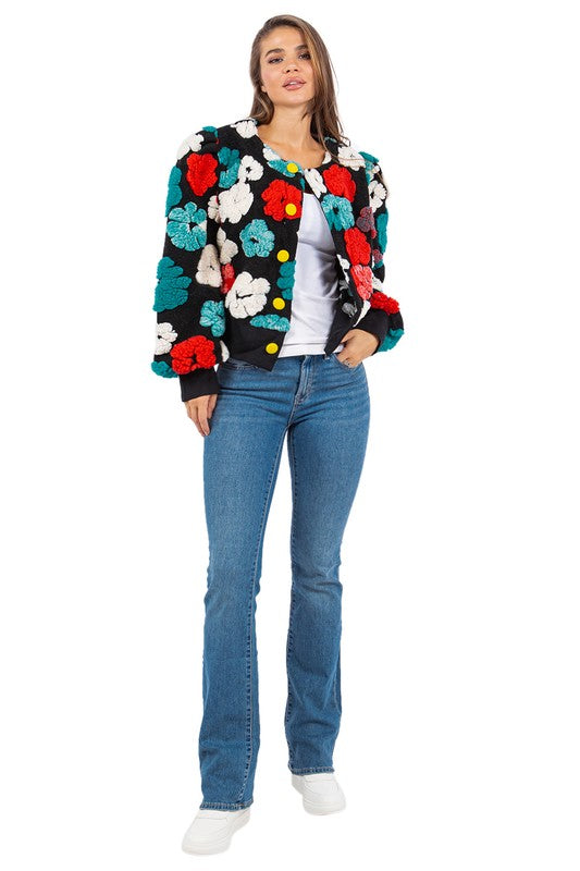 Floral Bomber Jacket