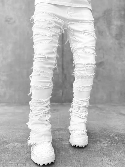 Men's Frayed Denim Jeans