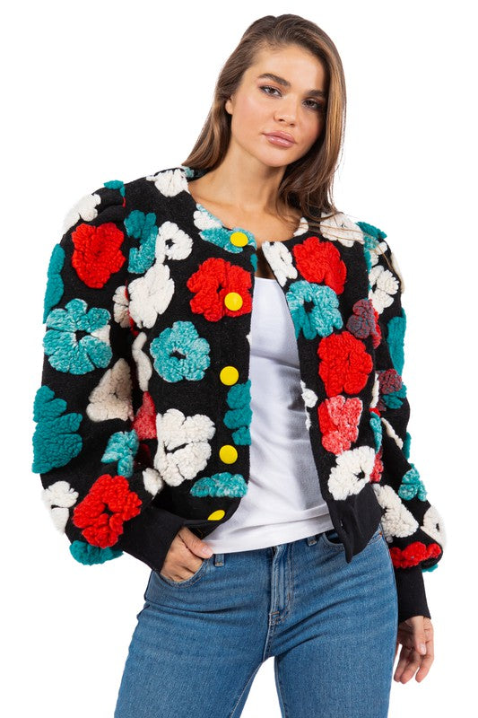 Floral Bomber Jacket