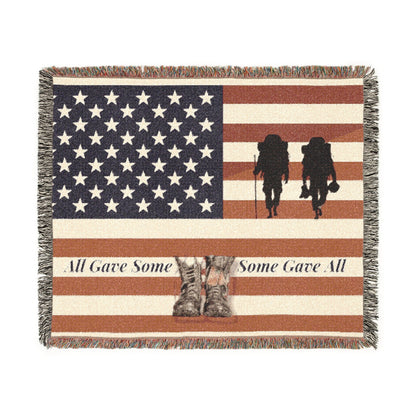 Patriotic Heroes Woven Blanket