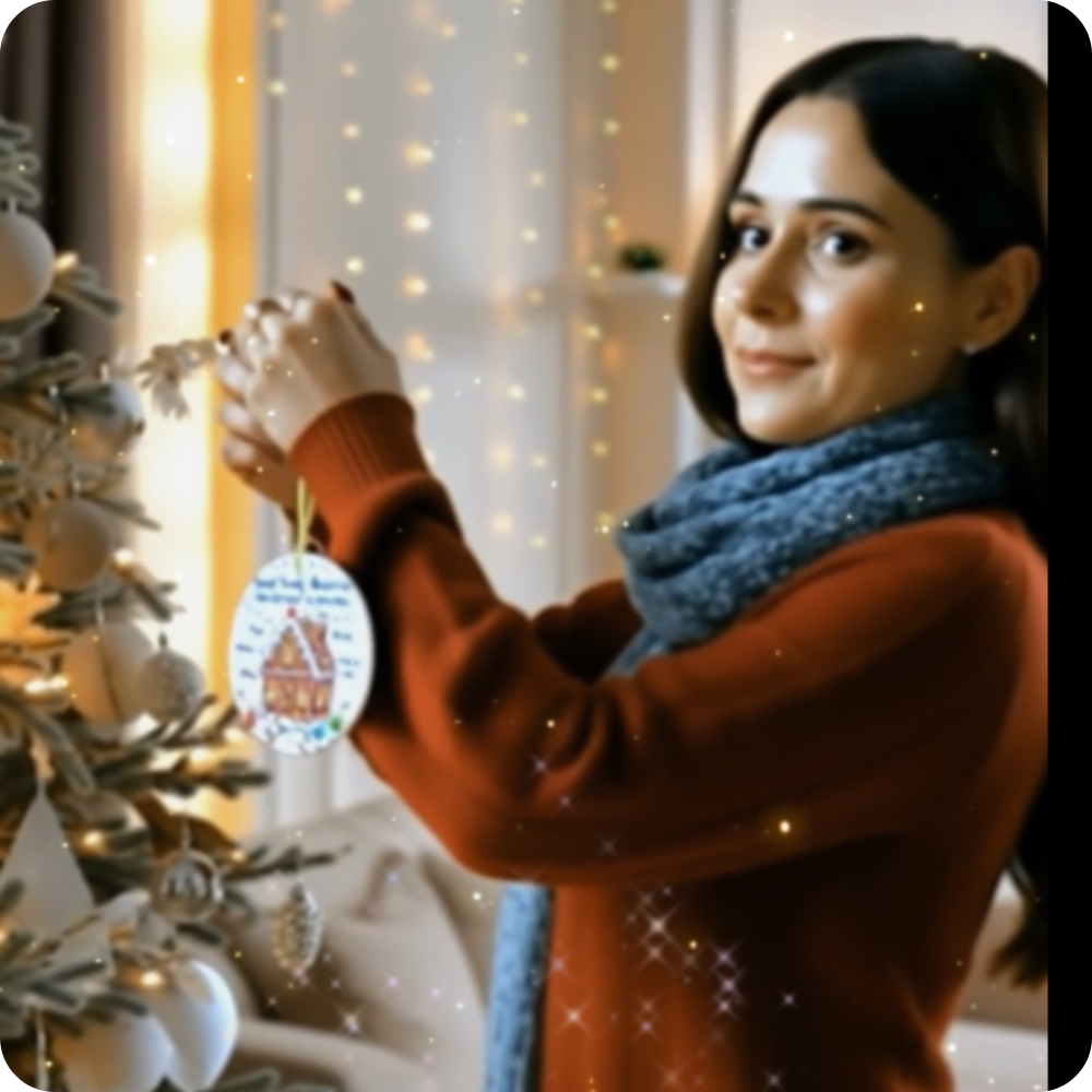 Sweet Family Memories Acrylic Christmas Ornament – Personalized Holiday Keepsake