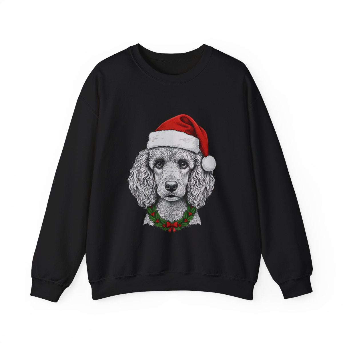 “Naughty Dog?” Holiday Sweatshirt For Adults – Innocent Poodle Edition 🎄
