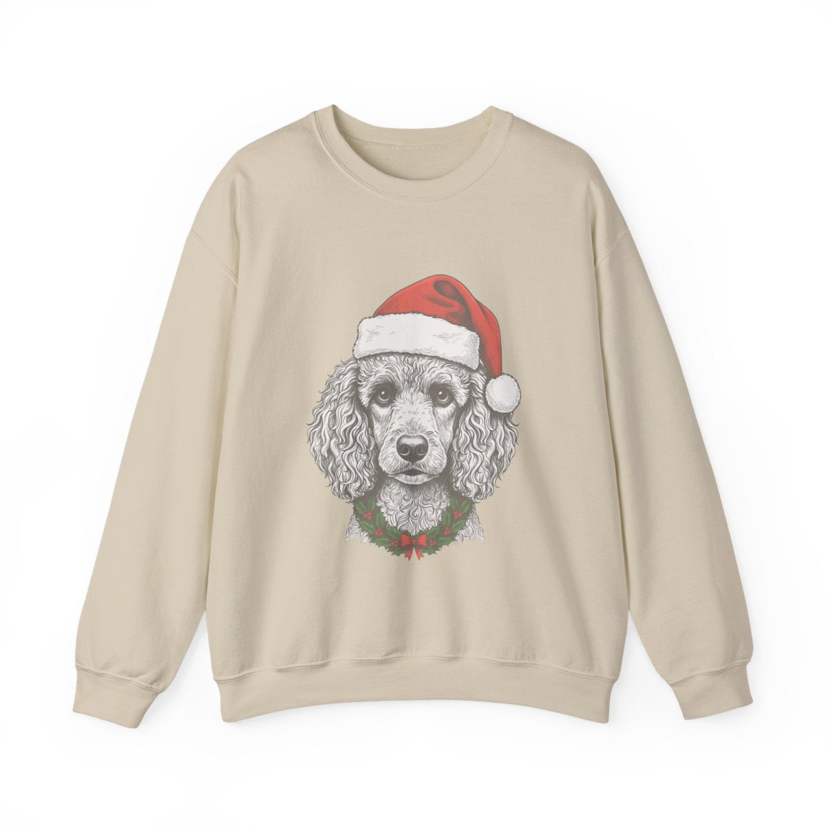 “Naughty Dog?” Holiday Sweatshirt For Adults – Innocent Poodle Edition 🎄