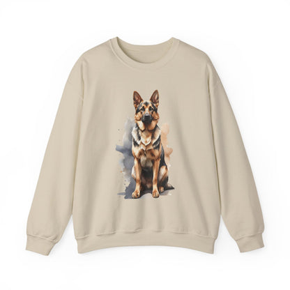 German Shepherd Watercolor Unisex Sweatshirt – Cozy Gift for Dog Lovers